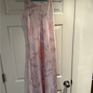 Floral Pink and Purple Maxi Dress